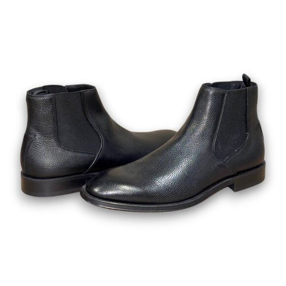 BOSS Premium Chelsea Boots Men's Black Leather US 9 (UK 8 EU 42) MSRP $539 - Picture 4 of 4